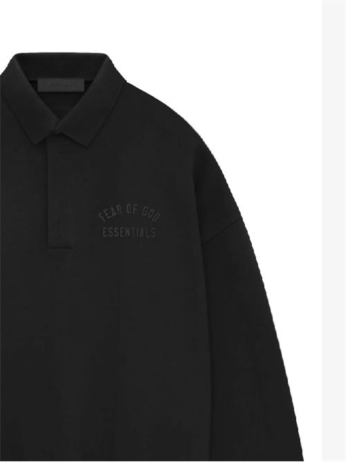 Fleece Polo - black Fear of God | 192BT244390FBLACK